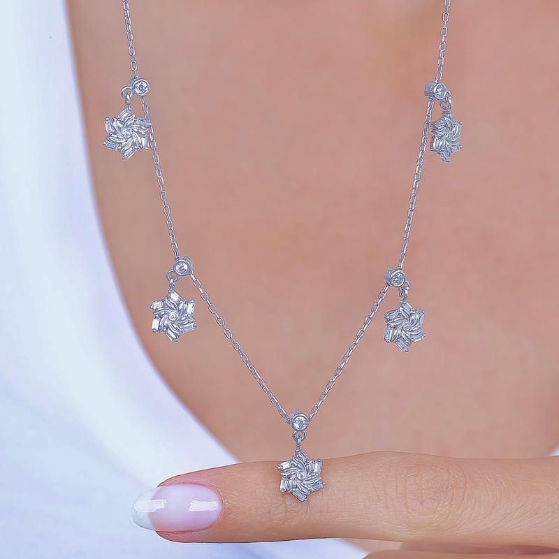 Baget Döngüsü Choker Gümüş Şans Kolye
