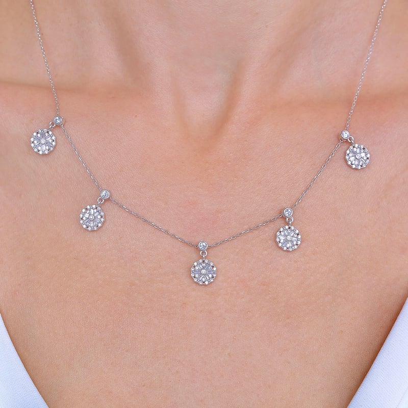 Baget Tomurcuğu Choker Gümüş Şans Kolye