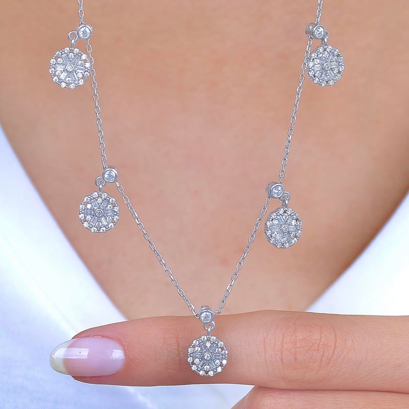 Baget Tomurcuğu Choker Gümüş Şans Kolye