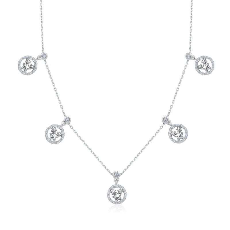 Baget Yıldızı Choker Gümüş Şans Kolye