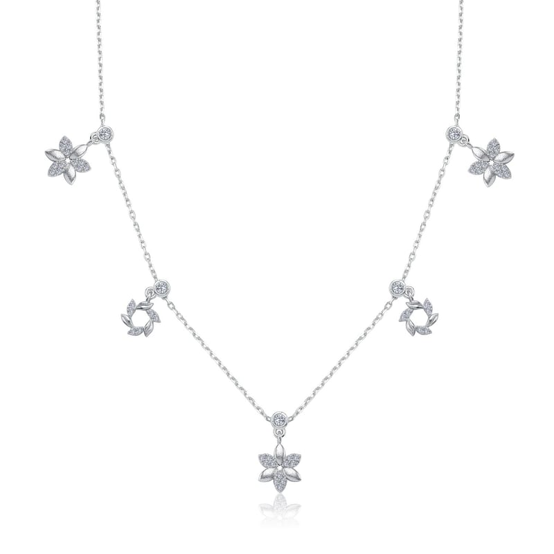 Bahar Buketi Choker Gümüş Şans Kolye