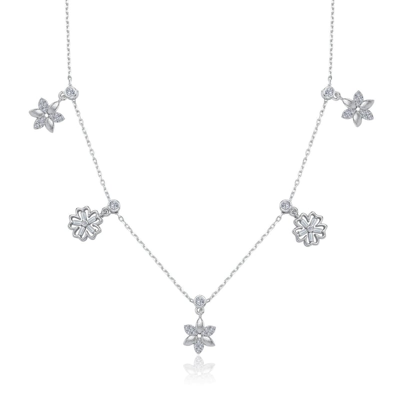 Bahar Yoncası Choker Gümüş Şans Kolye
