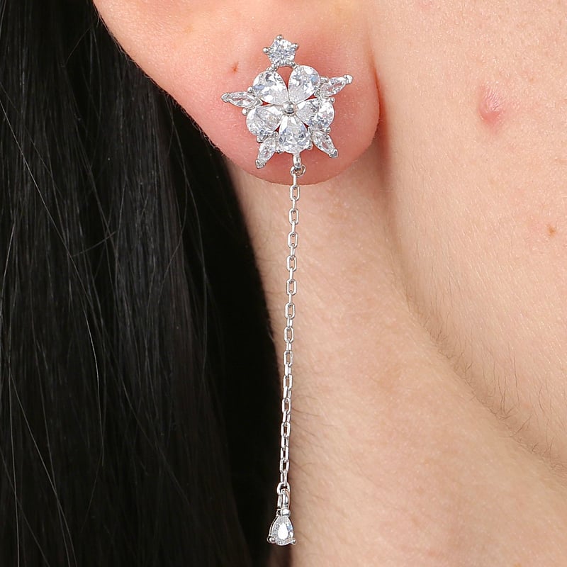 Damla Resitali Trend Gümüş Küpe