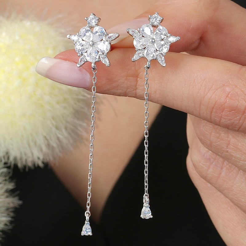 Damla Resitali Trend Gümüş Küpe