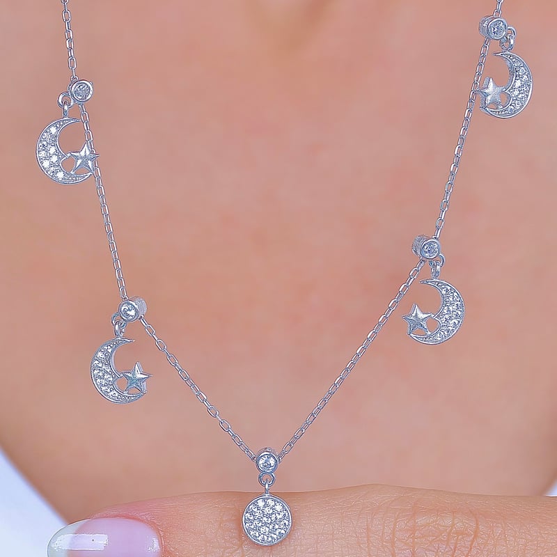 Dans Gecesi Choker Gümüş Şans Kolye