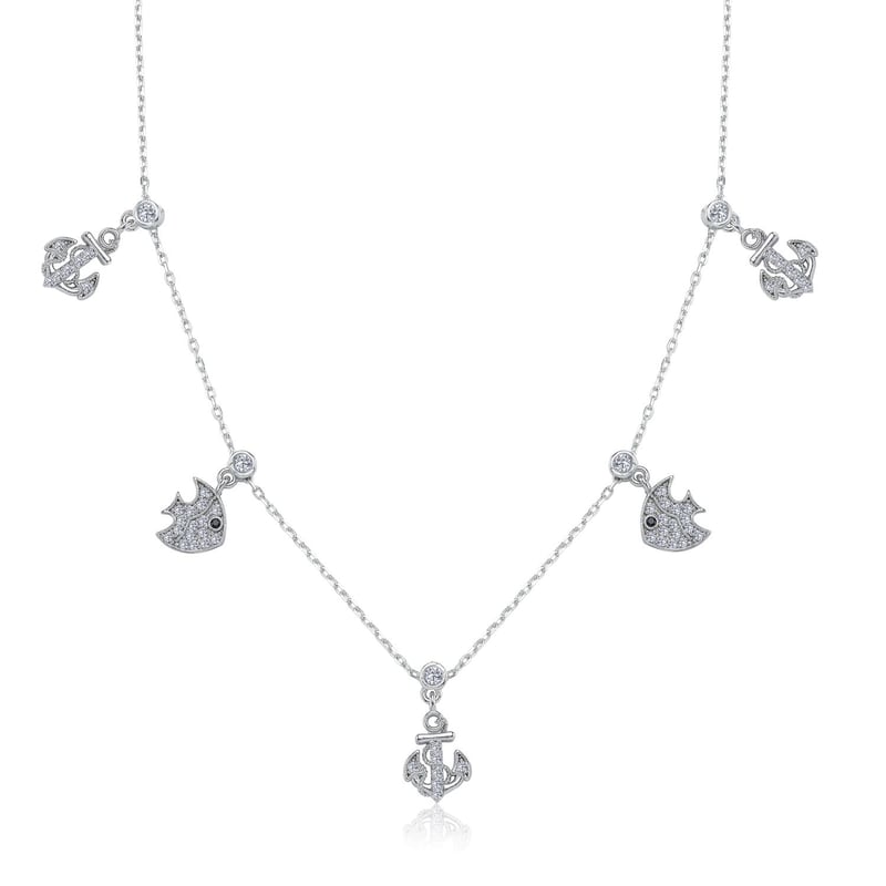 Deniz Işıltısı Choker Gümüş Şans Kolye