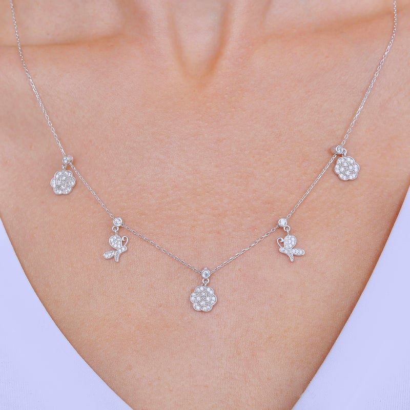 Doğanın Dansı Choker Gümüş Şans Kolye