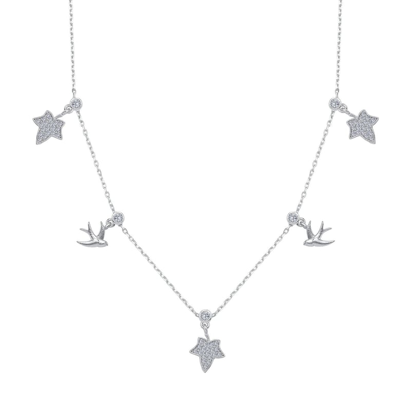 Doğanın Neşesi Choker Gümüş Şans Kolye