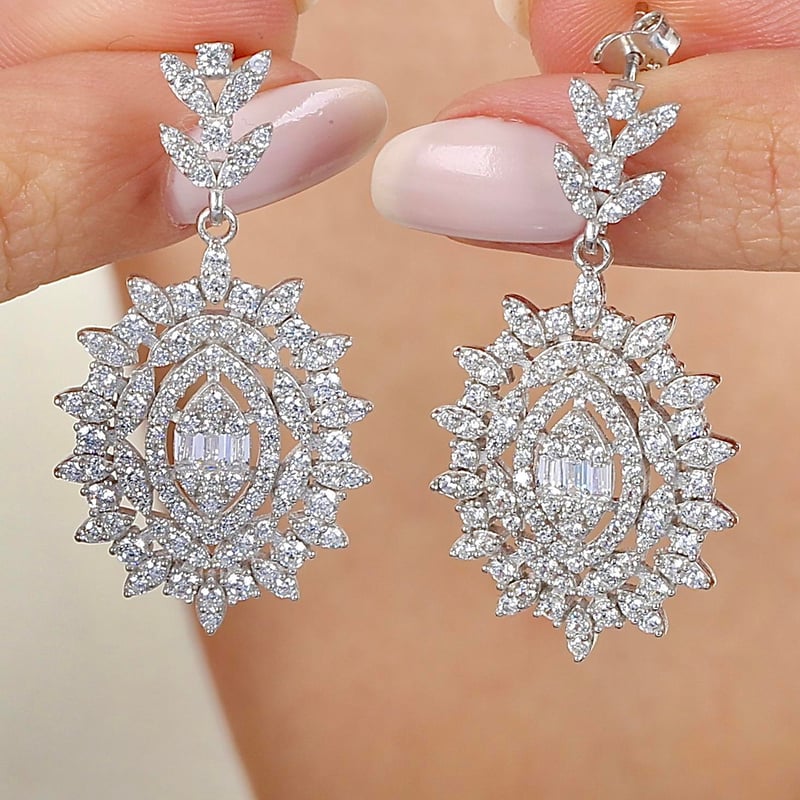 Effective Diamon Baget Efsunu Gümüş Küpe