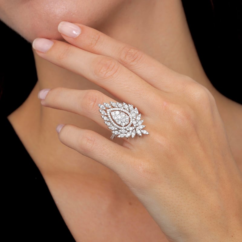 Effective Diamond Asalaet Tacı Gümüş Yüzük