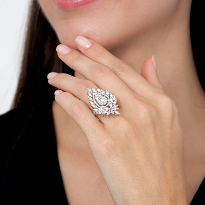 Effective Diamond Asalaet Tacı Gümüş Yüzük