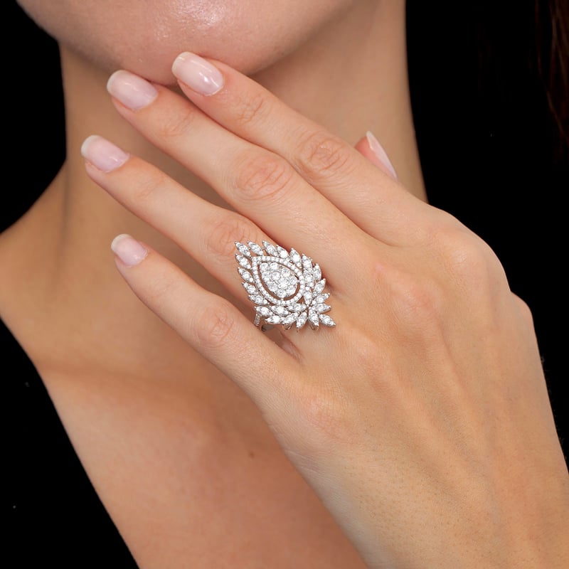 Effective Diamond Asalaet Tacı Gümüş Yüzük