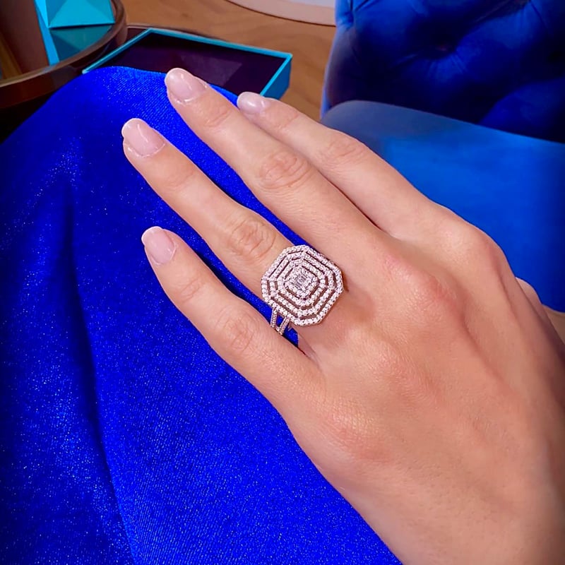 Effective Diamond Baget Efsanesi Gümüş Yüzük