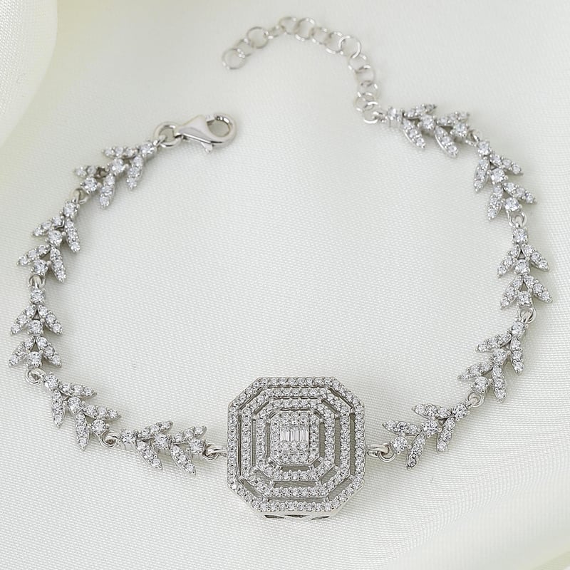 Effective Diamond Baget Efsanesi Gümüş Bileklik