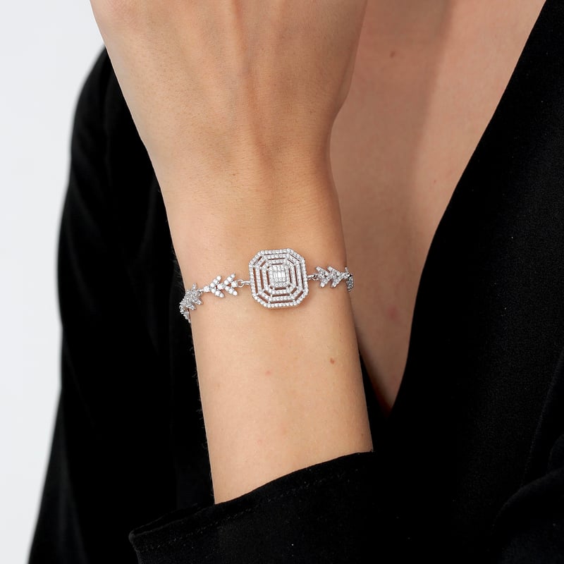 Effective Diamond Baget Efsanesi Gümüş Bileklik
