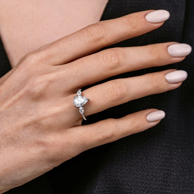 Effective Diamond Damla Poleni Gümüş Yüzük