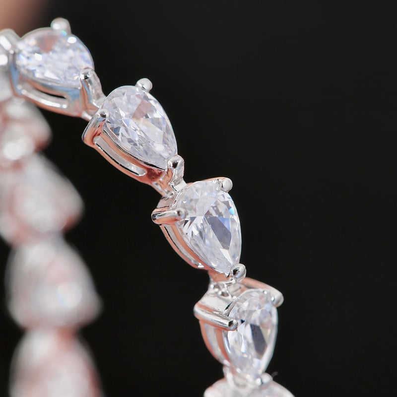 Effective Diamond Damla Siluet 925 Ayar Gümüş Su Yolu Bileklik