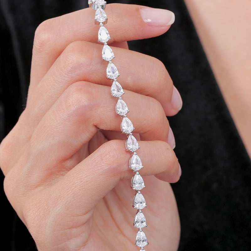Effective Diamond Damla Siluet 925 Ayar Gümüş Su Yolu Bileklik
