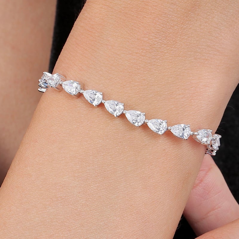 Effective Diamond Damla Siluet 925 Ayar Gümüş Su Yolu Bileklik
