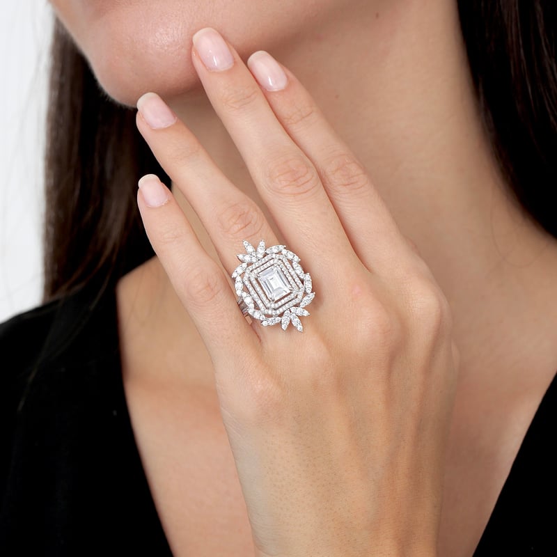 Effective Diamond İhtişam Güneşi Gümüş Yüzük