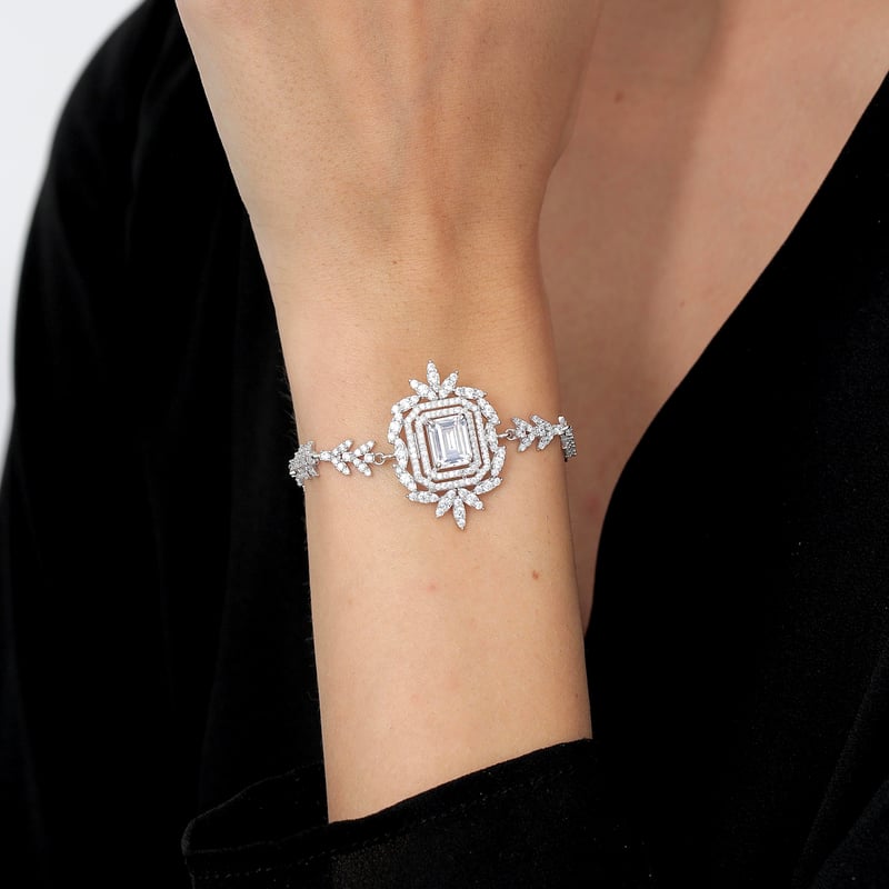 Effective Diamond İhtişam Güneşi Gümüş Bileklik