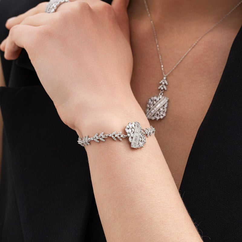 Effective Diamond Işıltı Bestesi Gümüş Dörtlü Set