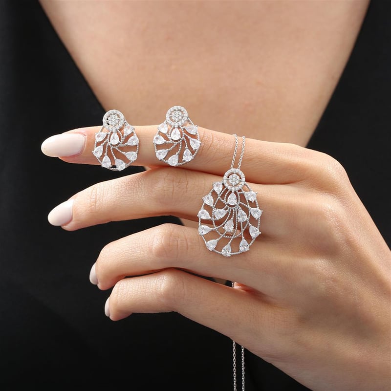 Effective Diamond Işıltı Yağmuru Gümüş Mini Set