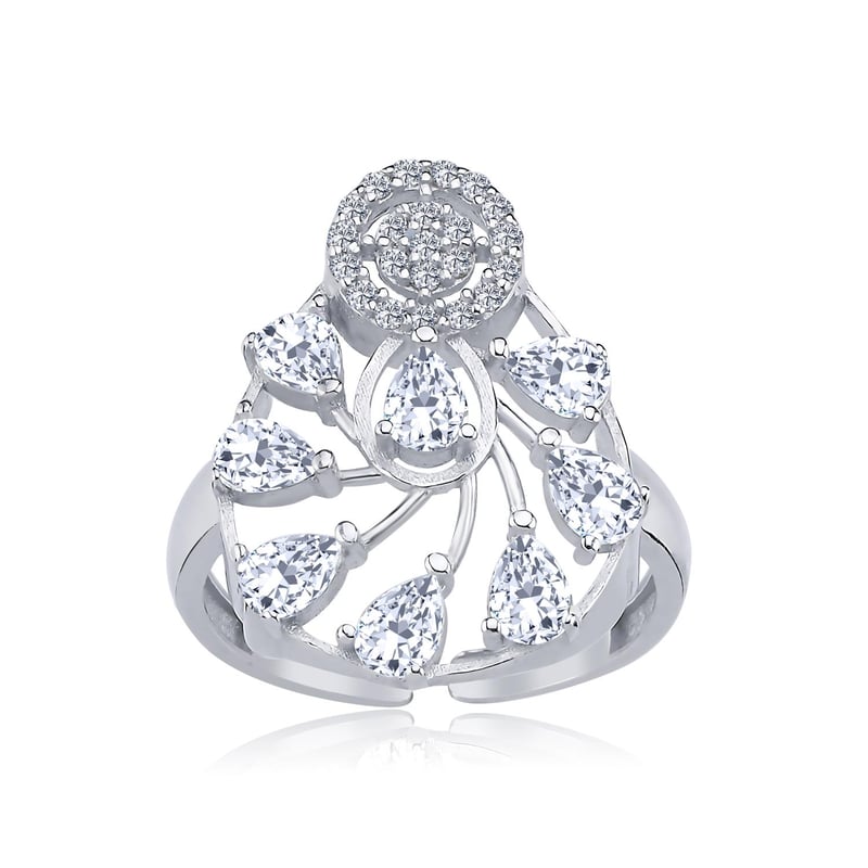 Effective Diamond Işıltı Yağmuru Gümüş Yüzük