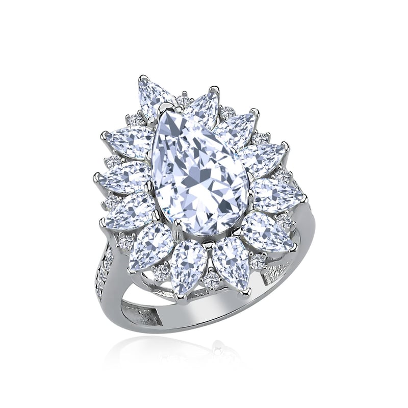 Effective Diamond Londra Tutkusu Işıltılı Gümüş Yüzük