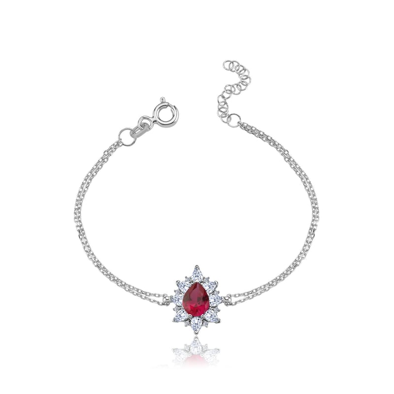 Effective Diamond Londra Tutkusu Sentetik Yakut Taşlı Gümüş Bileklik