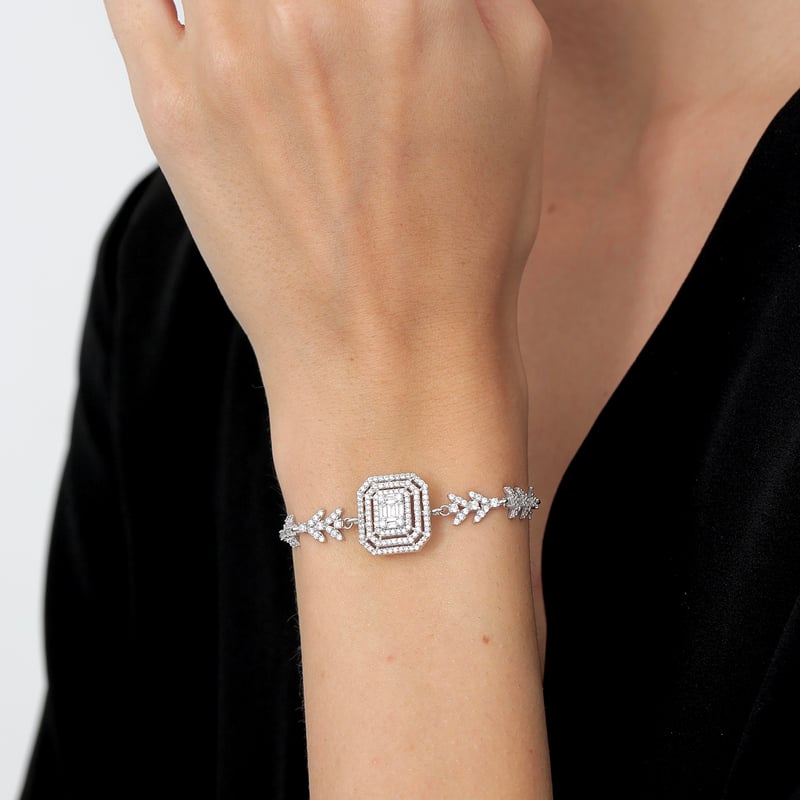 Effective Diamond Mega Baget Efsanesi Gümüş Bileklik