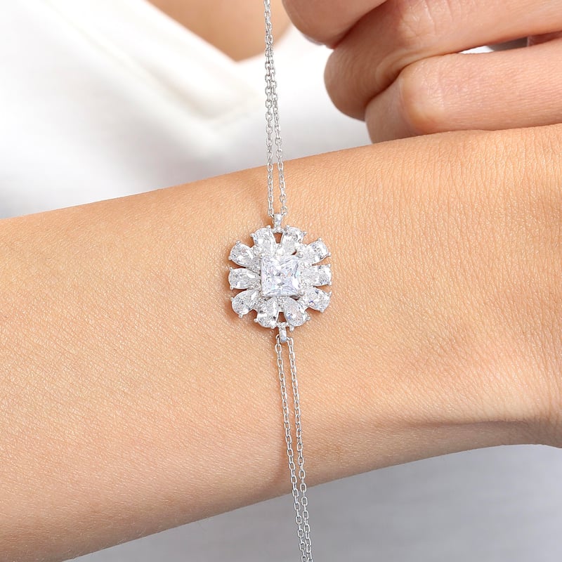 Effective Diamond Milano Rüyası Işıltılı Gümüş Bileklik