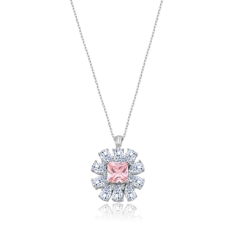 Effective Diamond Milano Rüyası Pink Taşlı Gümüş Kolye