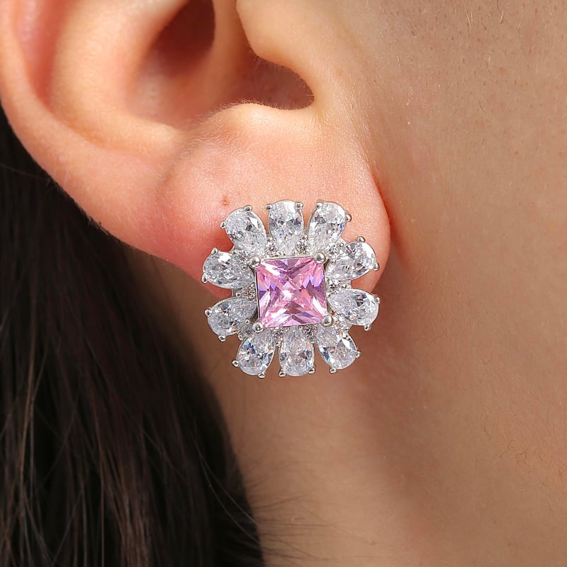 Effective Diamond Milano Rüyası Pink Taşlı Gümüş Küpe