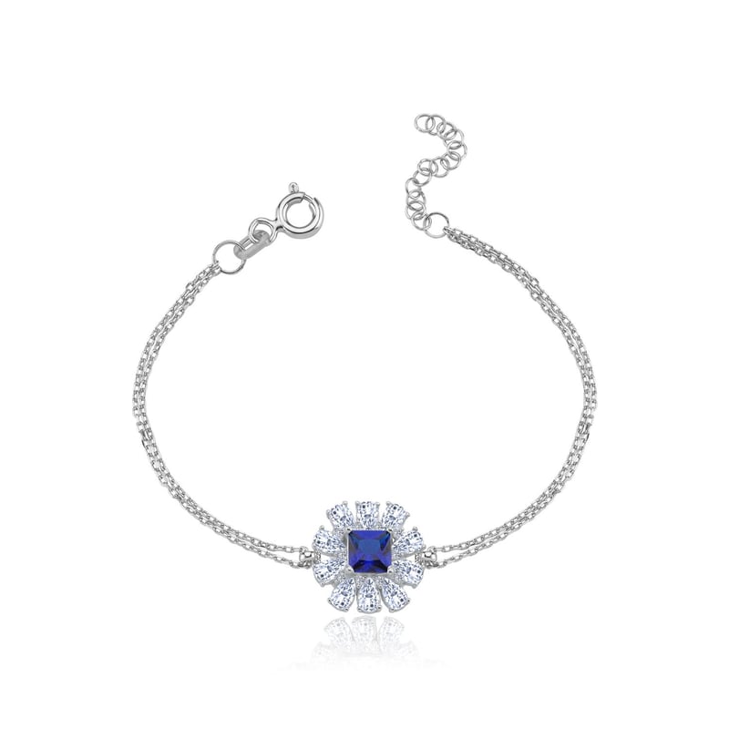 Effective Diamond Milano Rüyası Sentetik Safir Taşlı Gümüş Bileklik