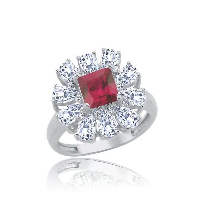 Effective Diamond Milano Rüyası Sentetik Yakut Taşlı Gümüş Yüzük