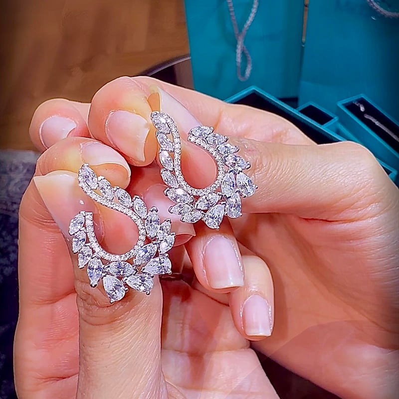 Effective Diamond Okyanus Rüyası Gümüş Küpe