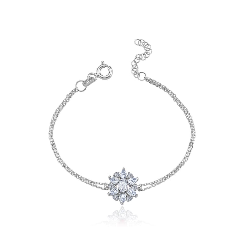 Effective Diamond Paris Işıltısı Işıltılı Gümüş Bileklik