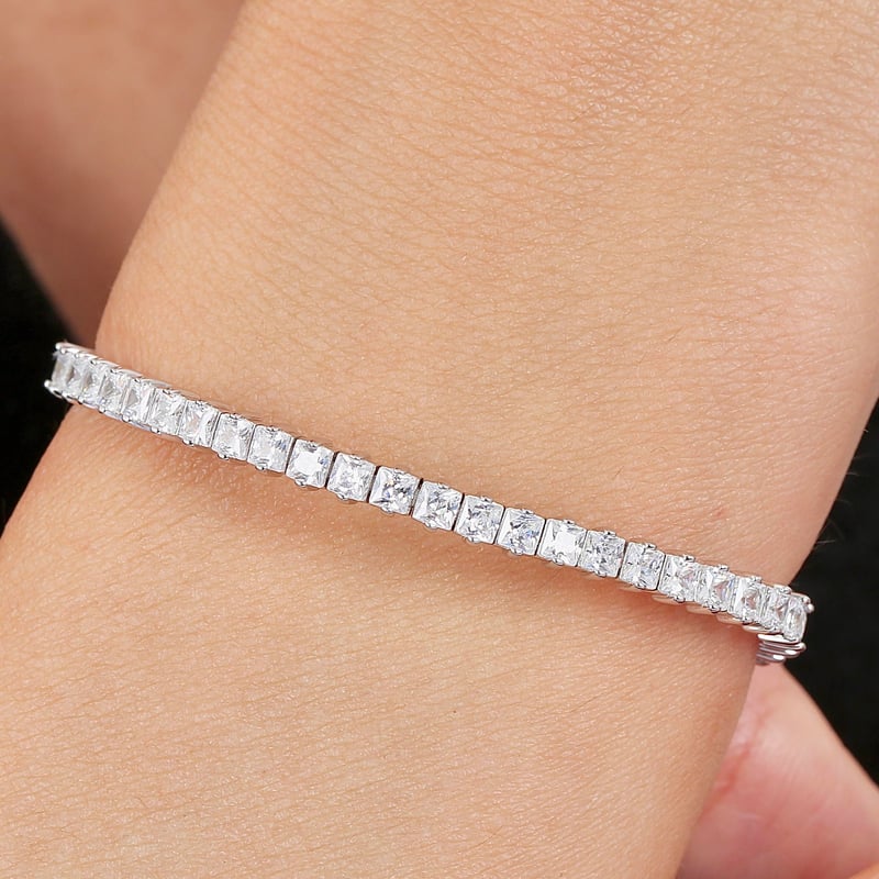Effective Diamond Prenses Asaleti 925 Ayar Gümüş Su Yolu Bileklik
