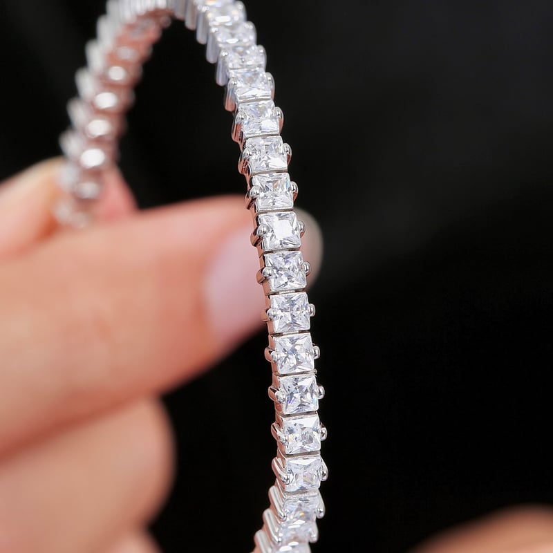 Effective Diamond Prenses Asaleti 925 Ayar Gümüş Su Yolu Bileklik