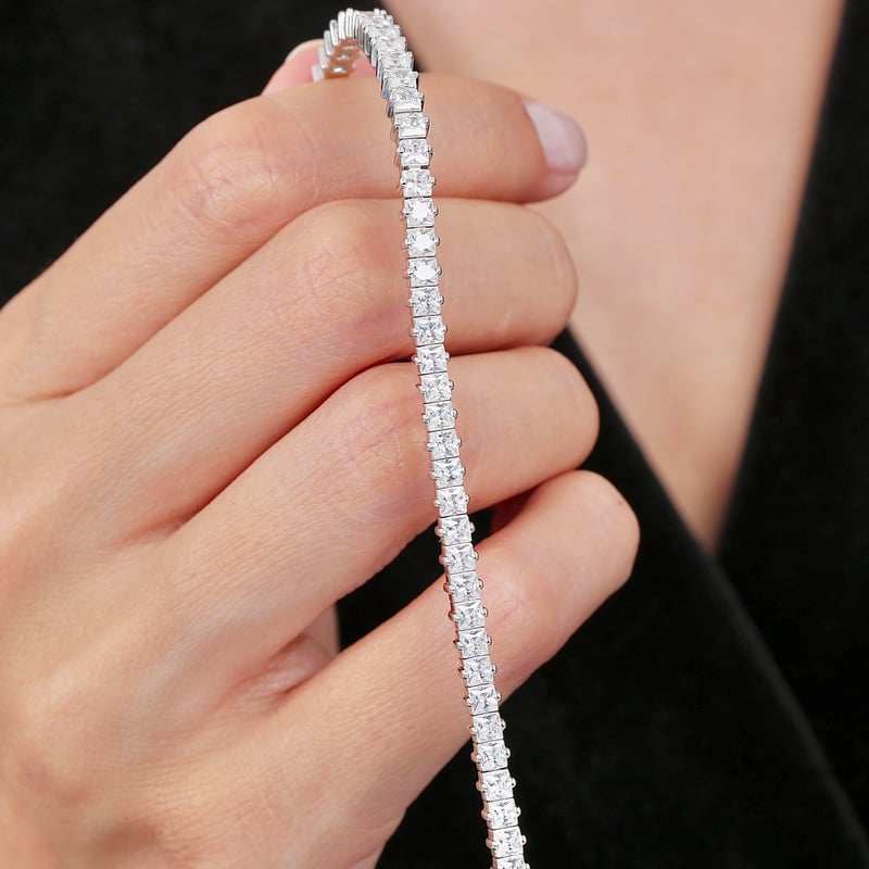 Effective Diamond Prenses Asaleti 925 Ayar Gümüş Su Yolu Bileklik