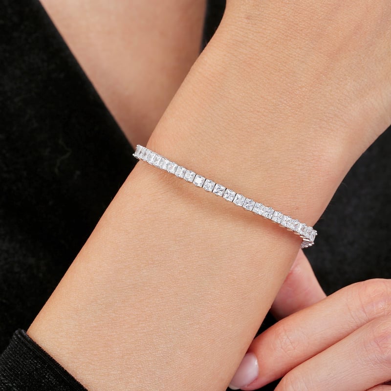 Effective Diamond Prenses Asaleti 925 Ayar Gümüş Su Yolu Bileklik