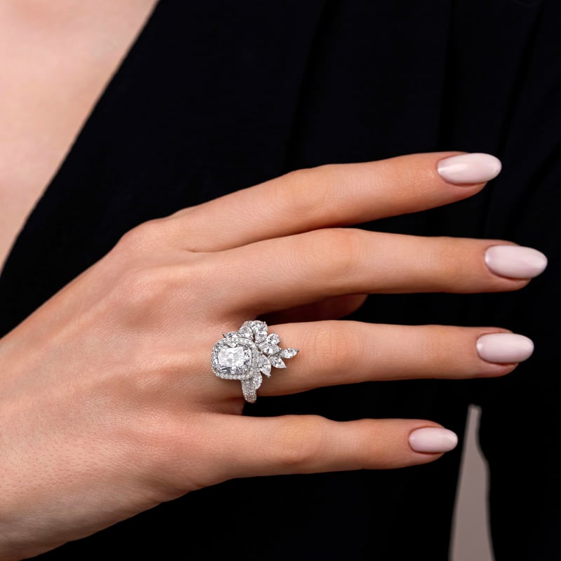 Effective Diamond Saray Tacı Gümüş Yüzük