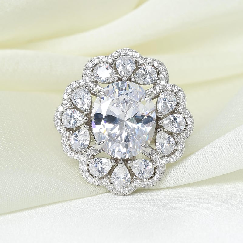 Effective Diamond Vadi Çiçeği Gümüş Yüzük
