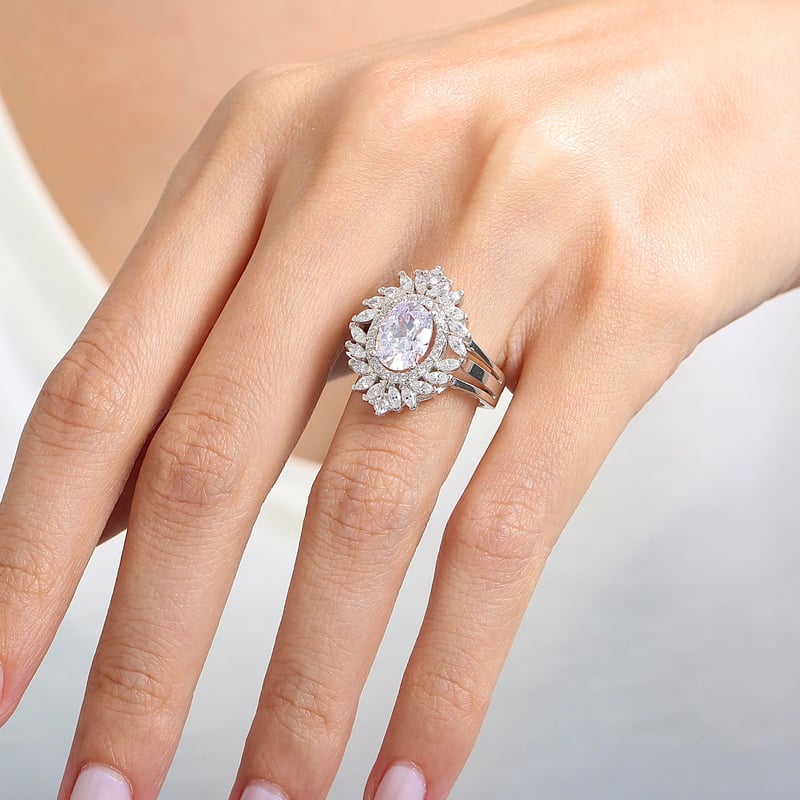 Effective Diamond Venedik Dansı Işıltılı Gümüş Yüzük