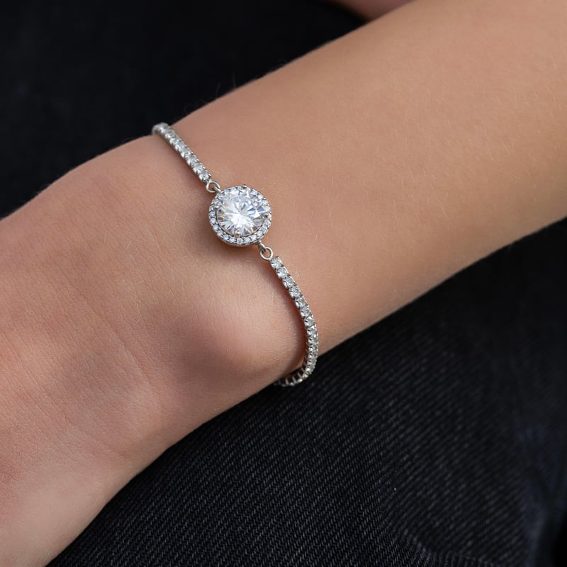 Effective Diamond Yeni 3 Karat Oval Gümüş Dörtlü Set