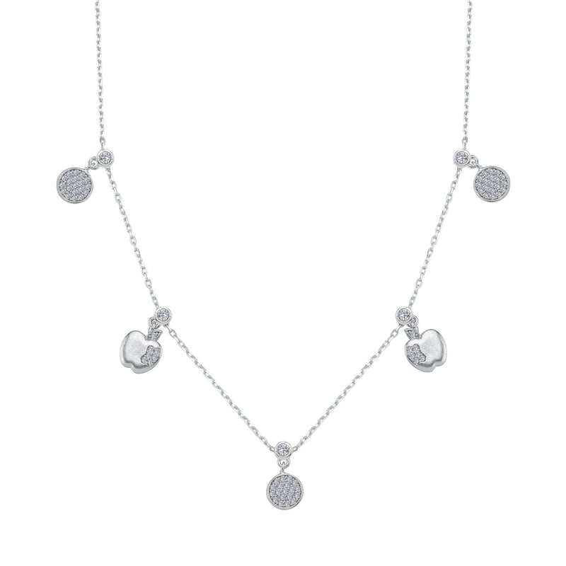 Elma Mevsimi Choker Gümüş Şans Kolye