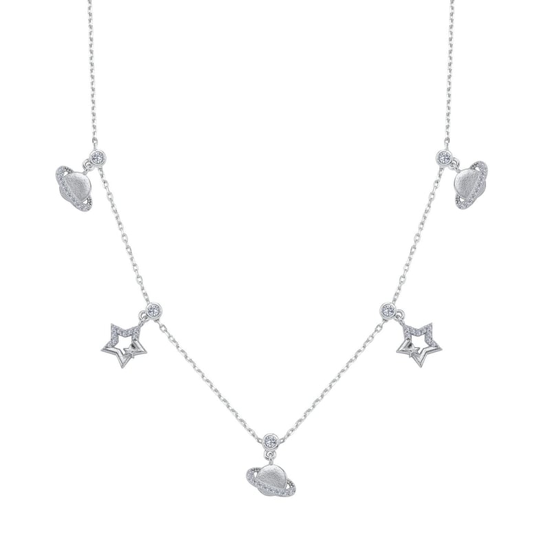 Galaksi Geçidi Choker Gümüş Şans Kolye