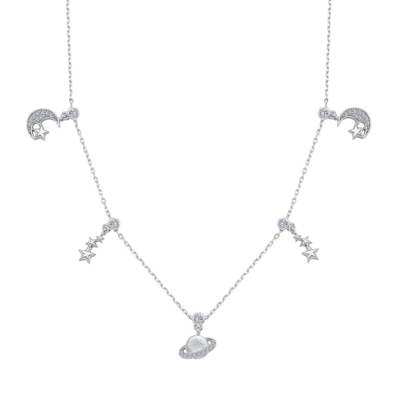 Galaksi Rüyası Choker Gümüş Şans Kolye
