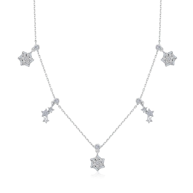Gece Döngüsü Choker Gümüş Şans Kolye
